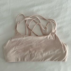 Athleta Light Pink Strappy Sports Bra